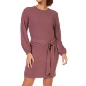 Elegant Long Sleeve Pink Dress